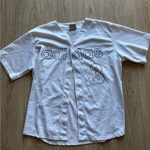 Adidas White Mesh Jersey #adidasjersey